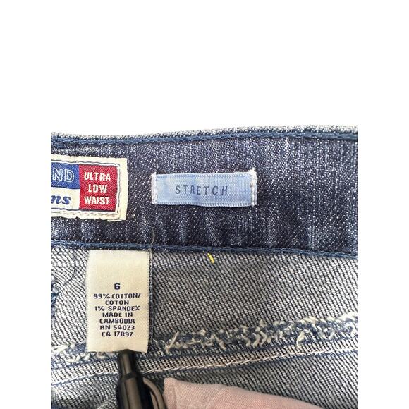 Y2K Old Navy Ultra Low Waist Blue Jean Skirt Size 6 - Picture 7 of 10